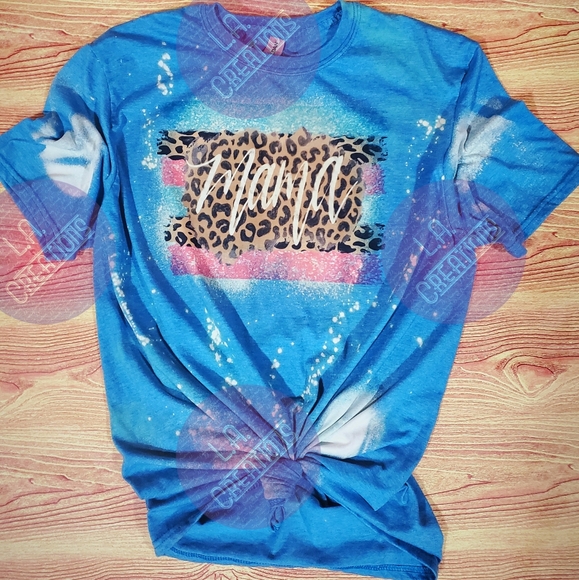 Mama Sublimation/Distressed Tee Shirt - Picture 2 of 5